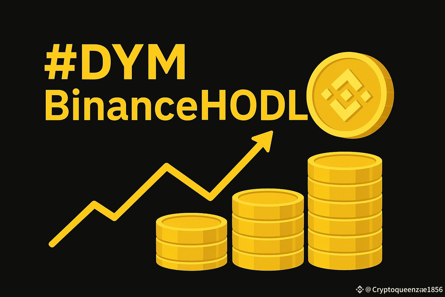 L'un des nombreux visuels générés par la communauté Binance pour se motiver à conserver DYM quoi qu'il arrive