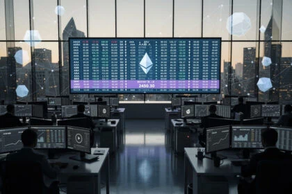 Tableau d'indice boursier illustrant l'inclusion d'une trésorerie Ethereum