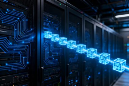 Représentation abstraite de blocs de données ordonnés dans un réseau blockchain