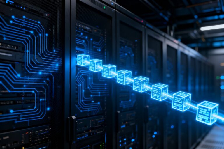Représentation abstraite de blocs de données ordonnés dans un réseau blockchain